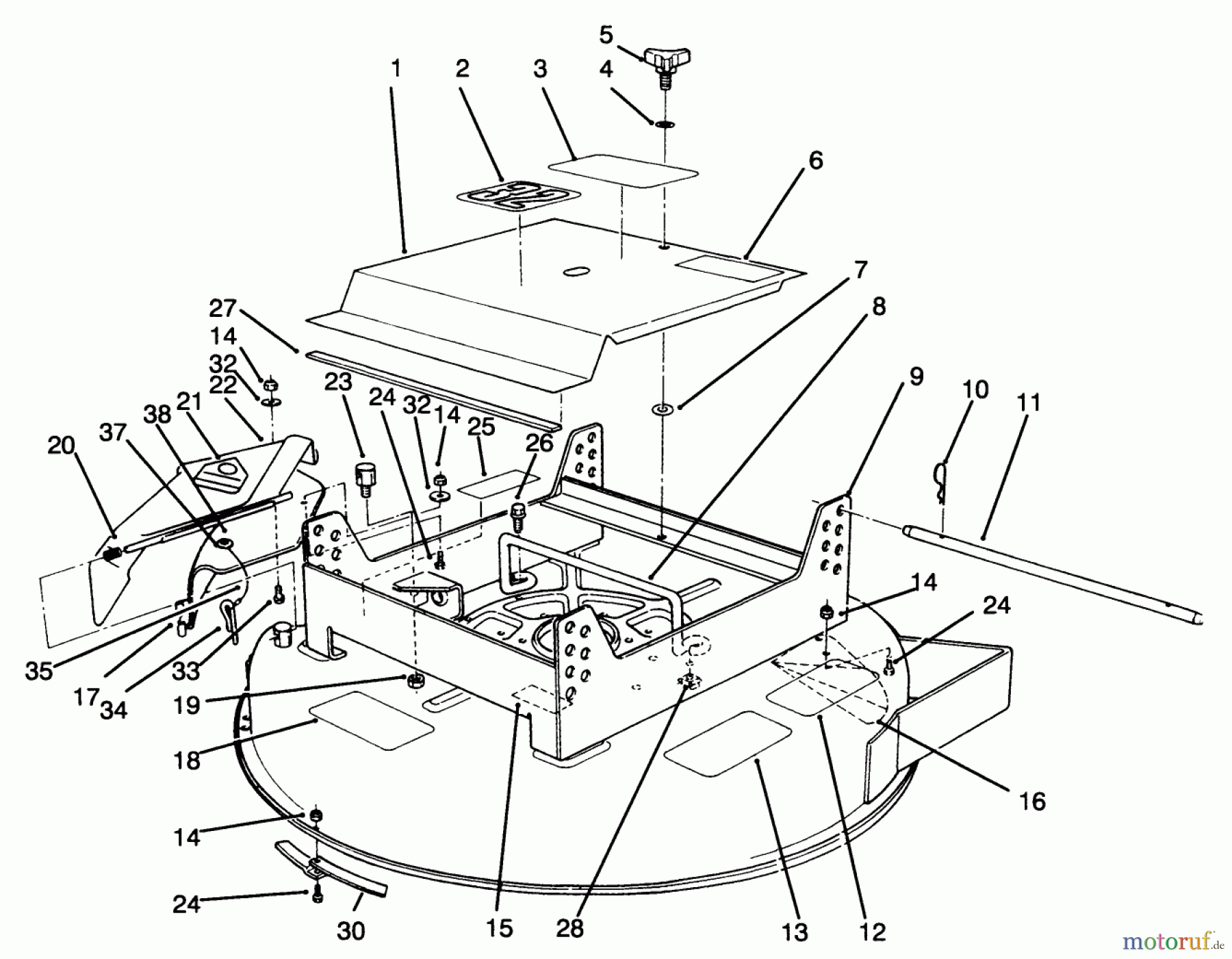 Toro Neu Mowers, Deck Assembly Only 30133 - Toro 32