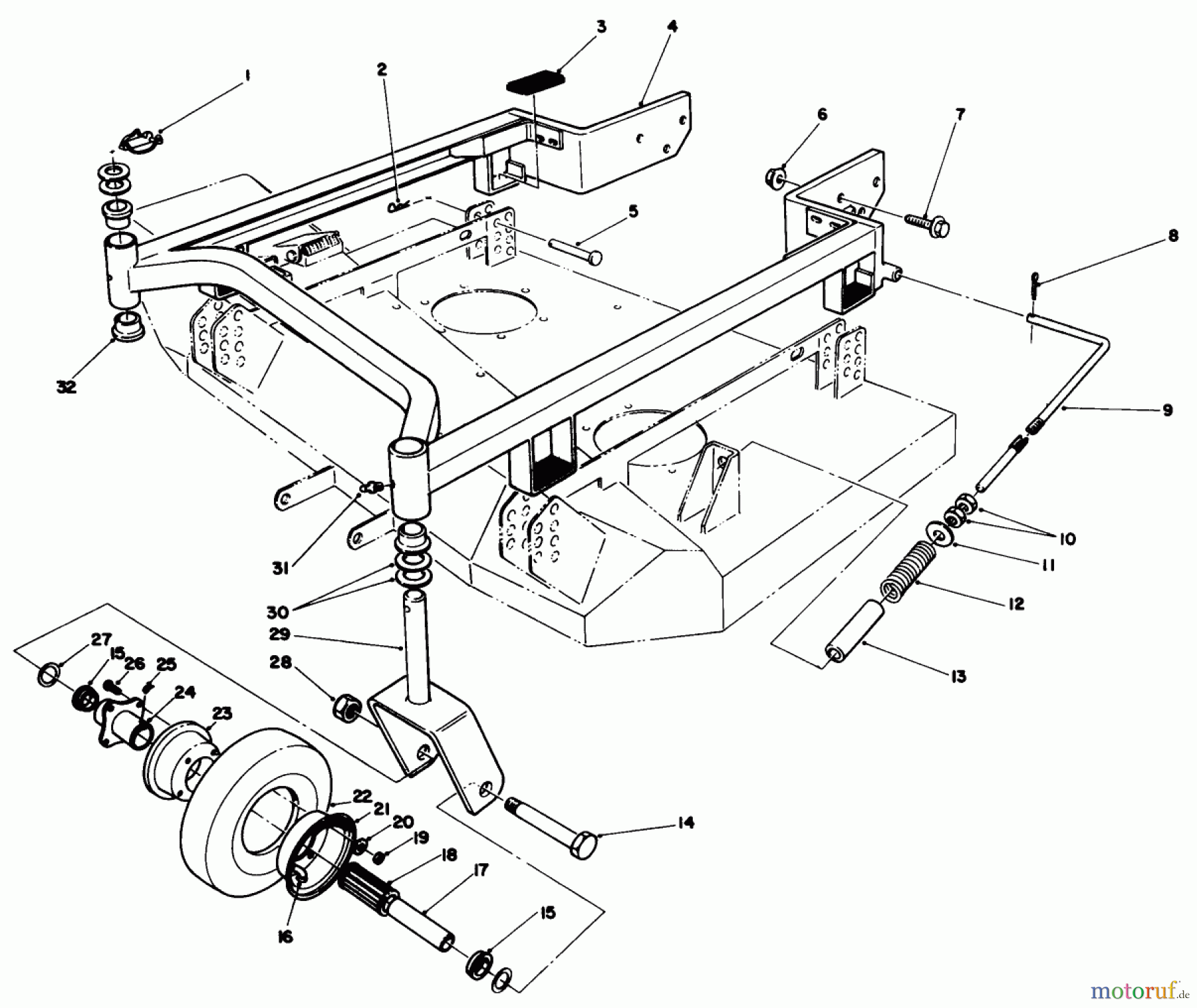  Toro Neu Mowers, Deck Assembly Only 30136 - Toro 36