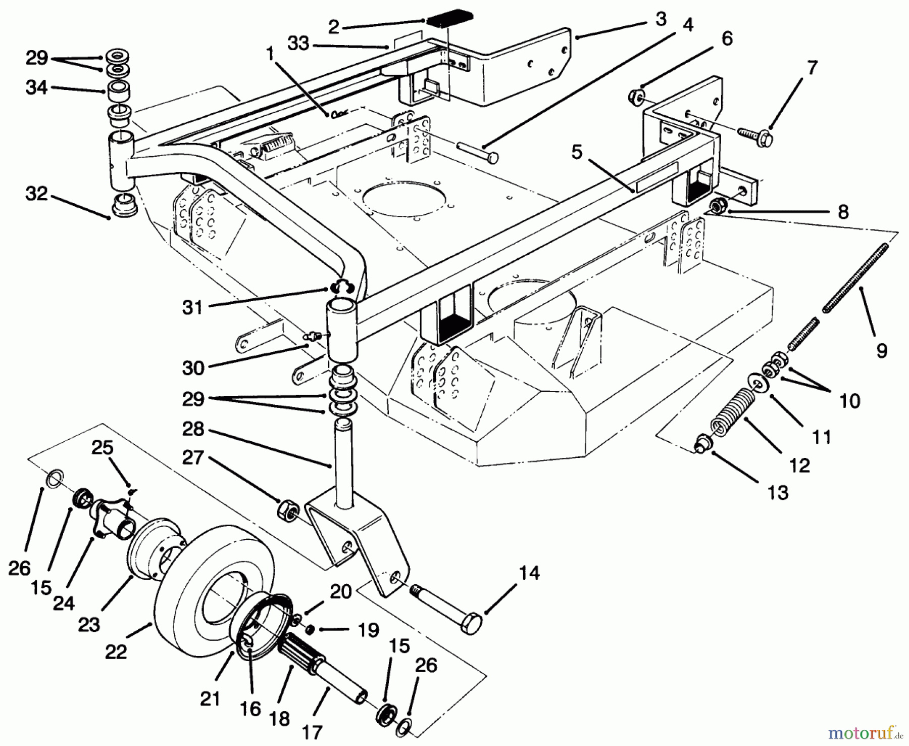  Toro Neu Mowers, Deck Assembly Only 30136 - Toro 36