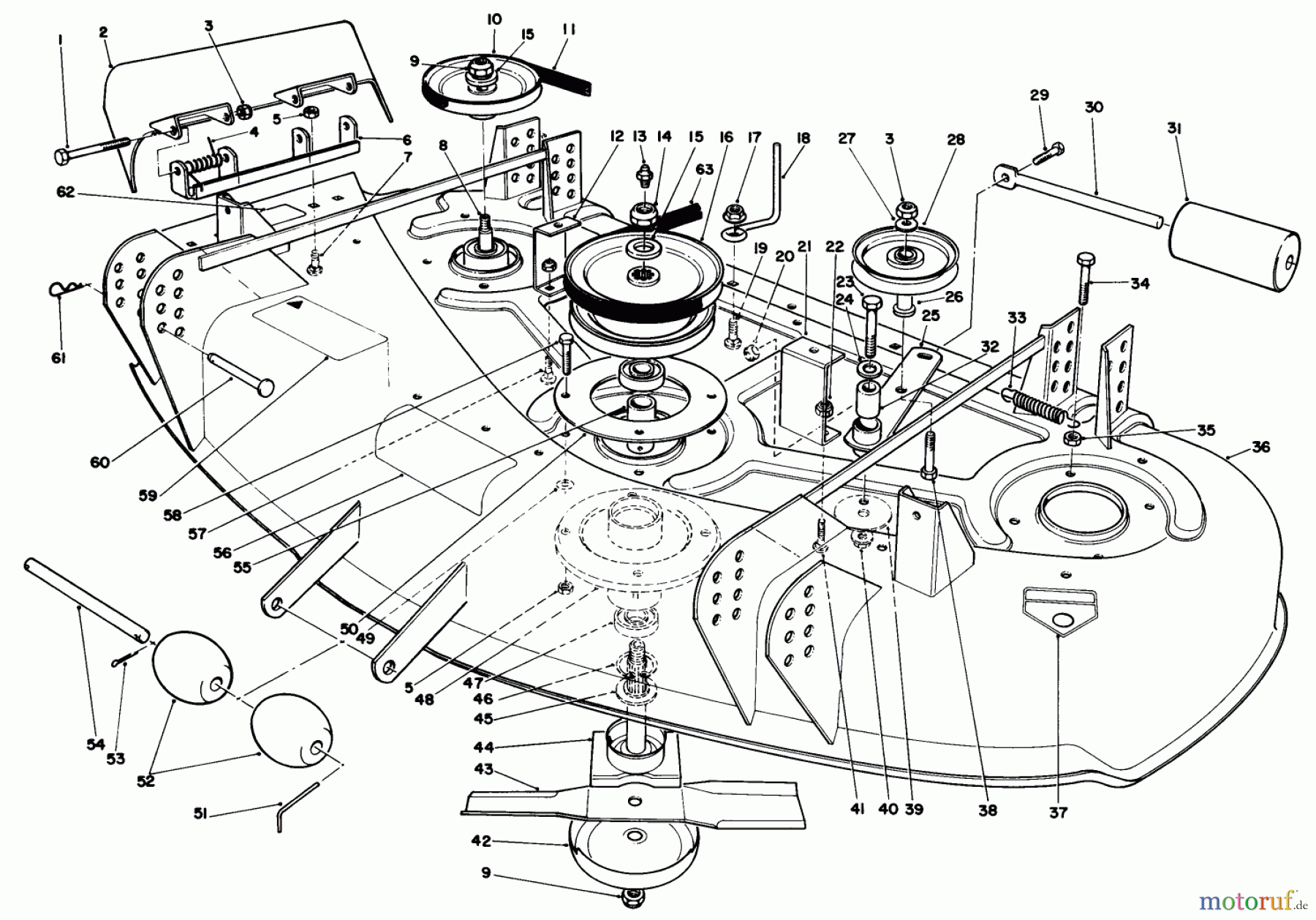 Toro Neu Mowers, Deck Assembly Only 30144 - Toro 44