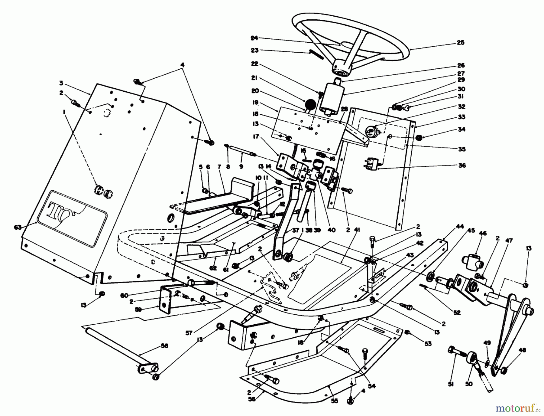 Toro Neu Mowers, Deck Assembly Only 30544 (117/120) - Toro 44
