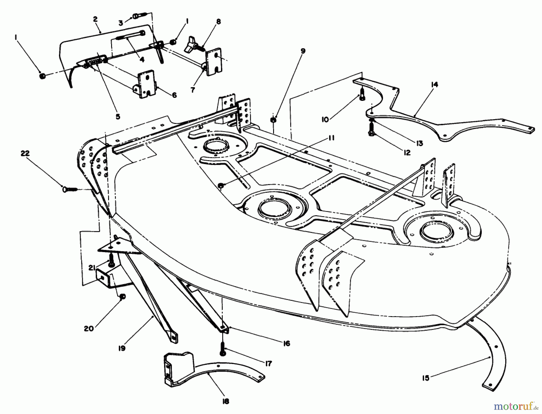 Toro Neu Mowers, Deck Assembly Only 30544 (117/120) - Toro 44
