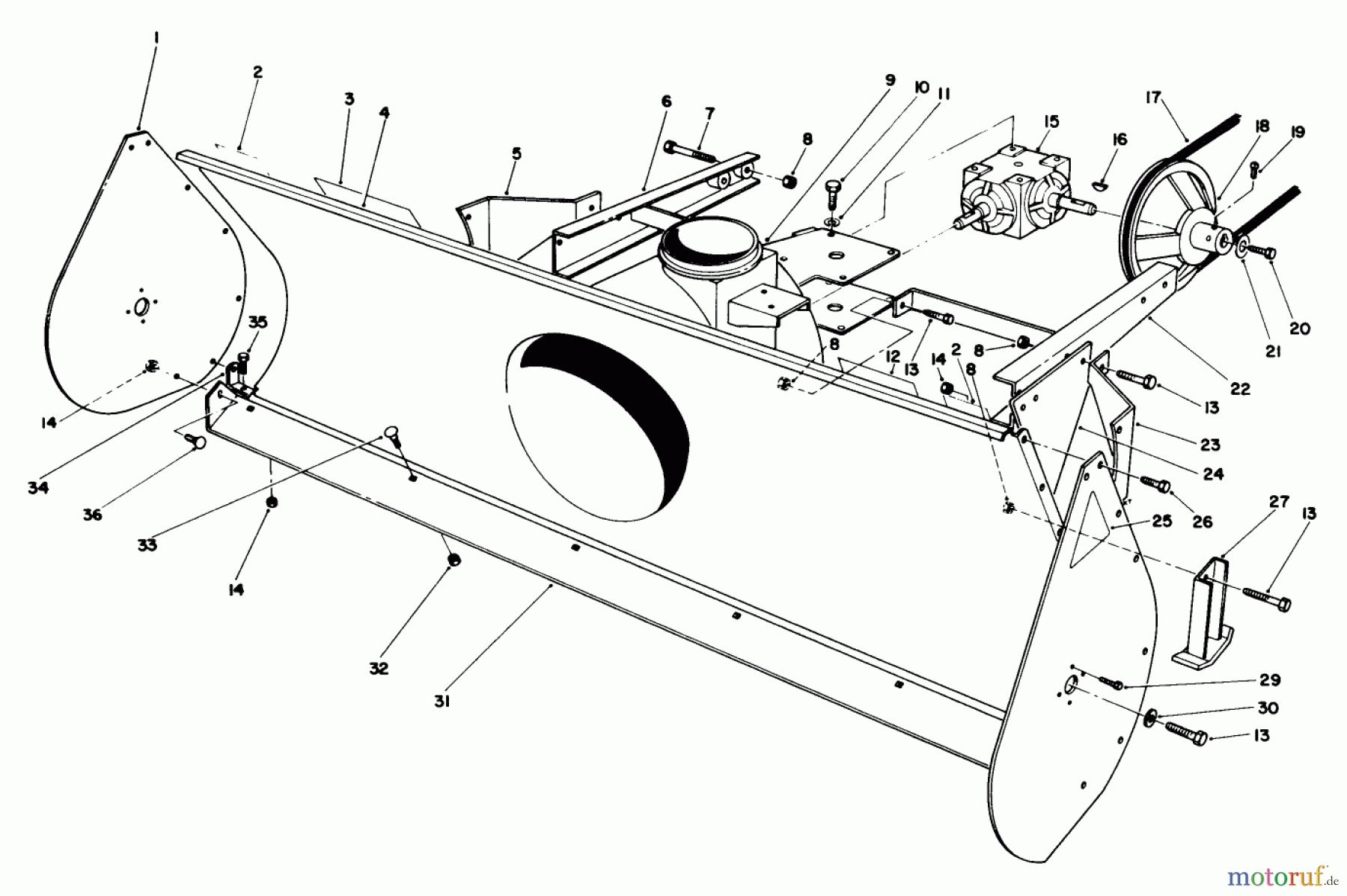  Toro Neu Mowers, Deck Assembly Only 30544 (117/120) - Toro 44