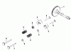 Toro 30544 (117/120) - 44" Side Discharge Mower, Groundsmaster 117/120, 1992 (200001-299999) Ersatzteile CAMSHAFT AND VALVES-ENGINE KOHLER MODEL NO. M18QS-24657