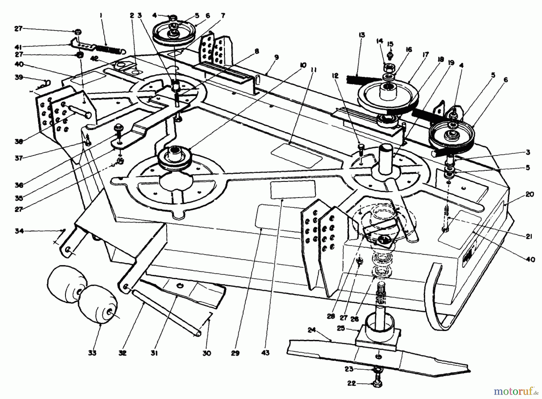 Toro Neu Mowers, Deck Assembly Only 30544 (117/120) - Toro 44