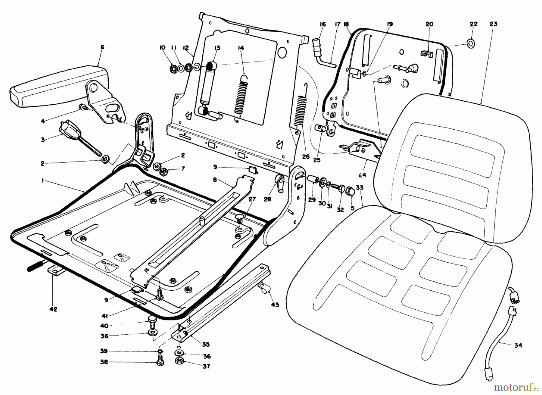 Toro Neu Mowers, Deck Assembly Only 30544 (117/120) - Toro 44