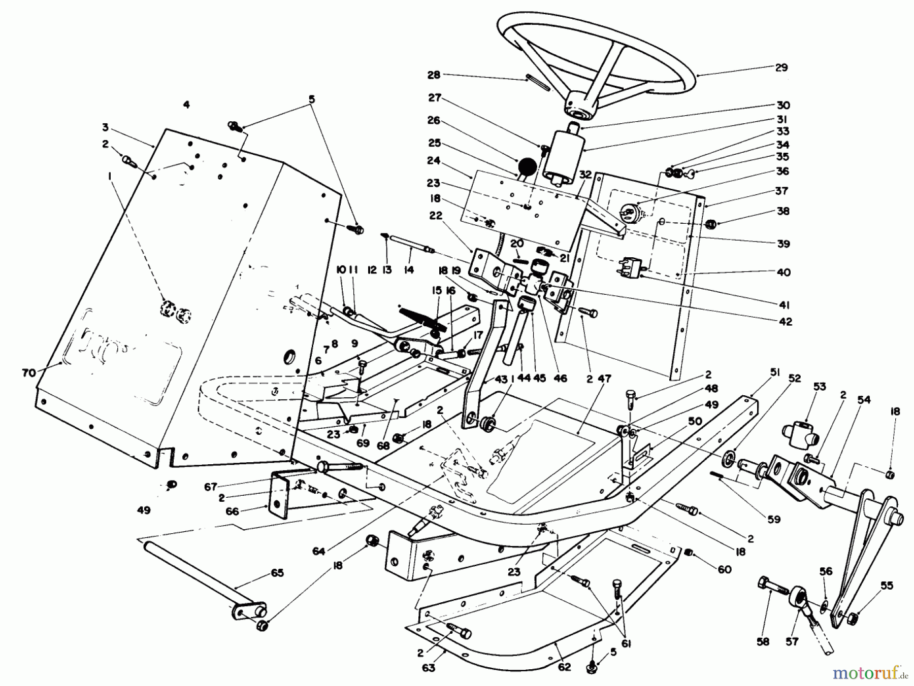 Toro Neu Mowers, Deck Assembly Only 30544 (117/120) - Toro 44