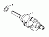 Toro 30544 (120) - 44" Side Discharge Mower, Groundsmaster 120, 1985 (500001-599999) Ersatzteile CRANKSHAFT-ENGINE KOHLER MODEL NO. KT17QS TYPE NO. 24324