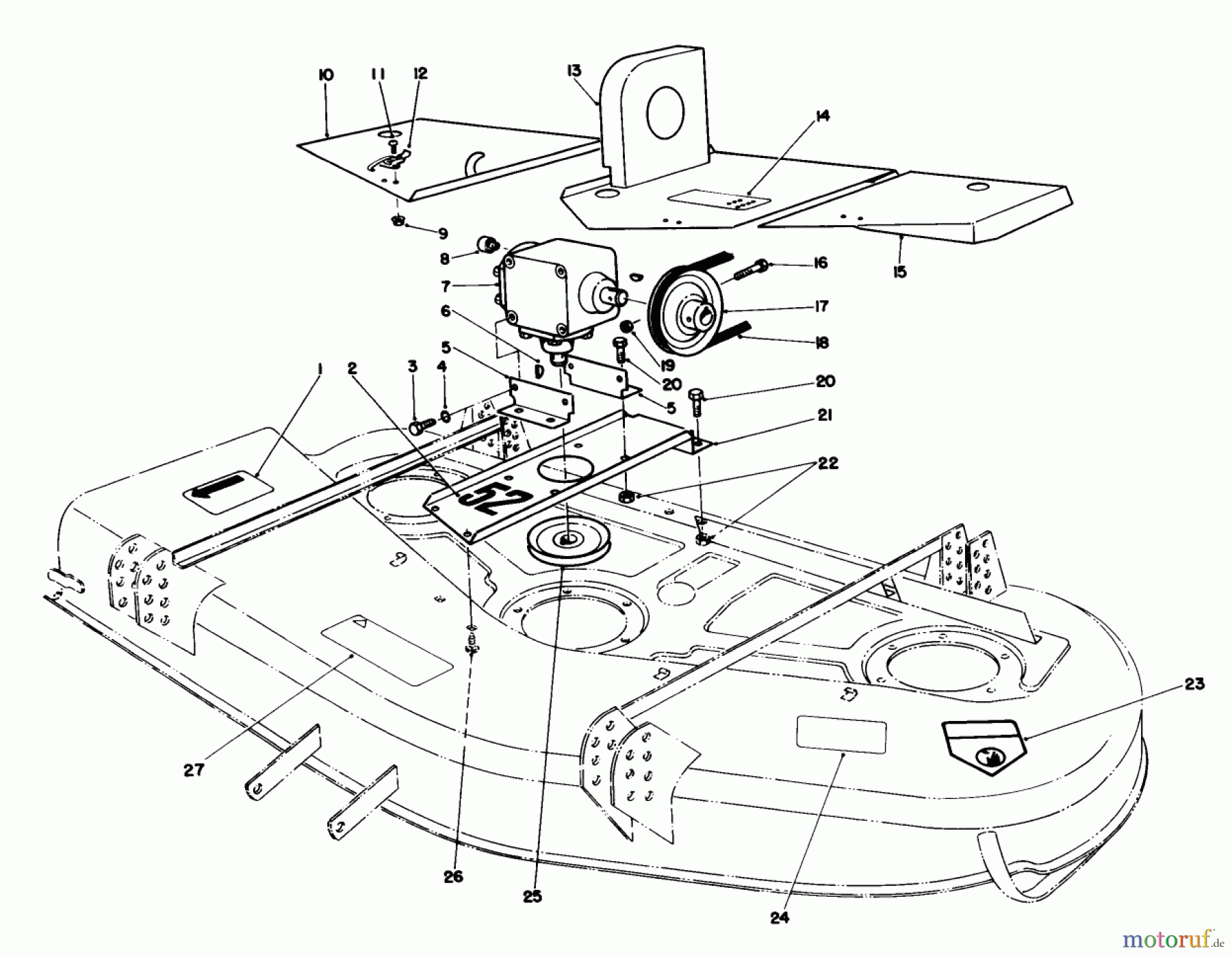 Toro Neu Mowers, Deck Assembly Only 30544 (120) - Toro 44
