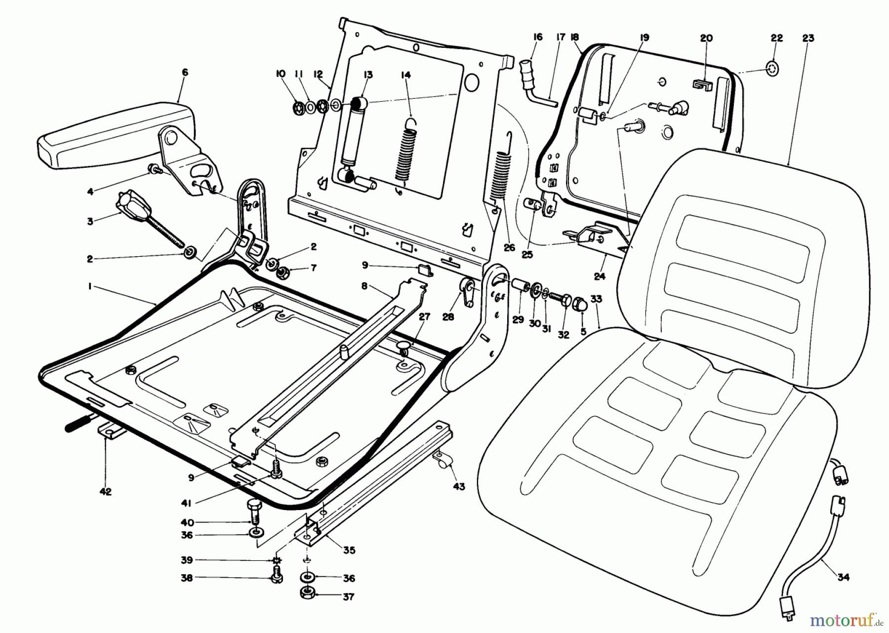 Toro Neu Mowers, Deck Assembly Only 30544 (120) - Toro 44