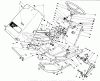 Toro 30544 (120) - 44" Side Discharge Mower, Groundsmaster 120, 1986 (600001-699999) Ersatzteile FRAME & STEERING ASSEMBLY