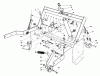 Toro 30544 (120) - 44" Side Discharge Mower, Groundsmaster 120, 1986 (600001-699999) Ersatzteile PARKING BRAKE & LIFT FRAME ASSEMBLY