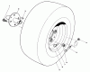 Toro 30544 (120) - 44" Side Discharge Mower, Groundsmaster 120, 1987 (700001-799999) Ersatzteile FRONT WHEEL ASSEMBLY
