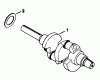 Toro 30544 (120) - 44" Side Discharge Mower, Groundsmaster 120, 1988 (800001-899999) Ersatzteile CRANKSHAFT KOHLER ENGINE MODEL NO. KT1 7QS TYPE NO. 24324