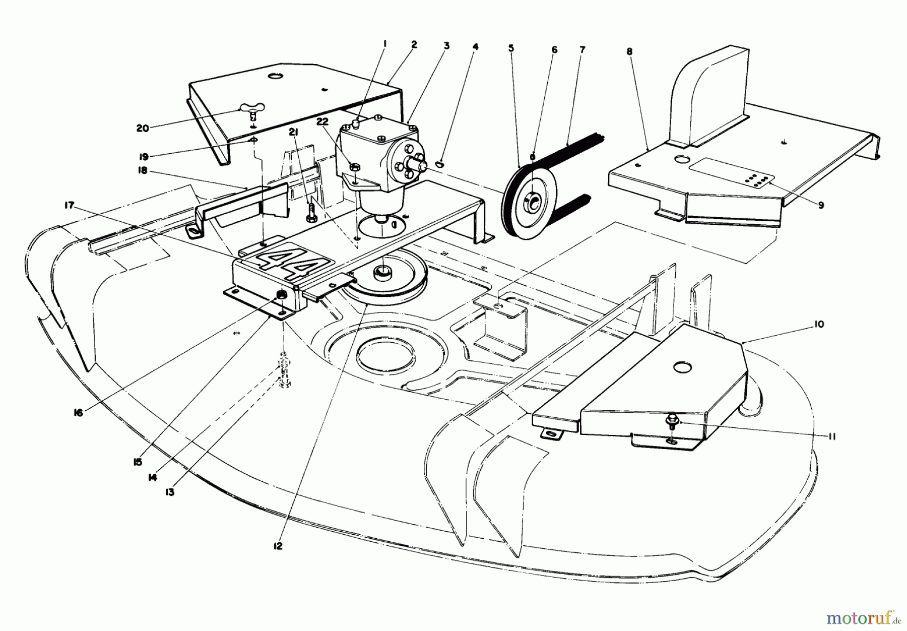 Toro Neu Mowers, Deck Assembly Only 30544 (120) - Toro 44