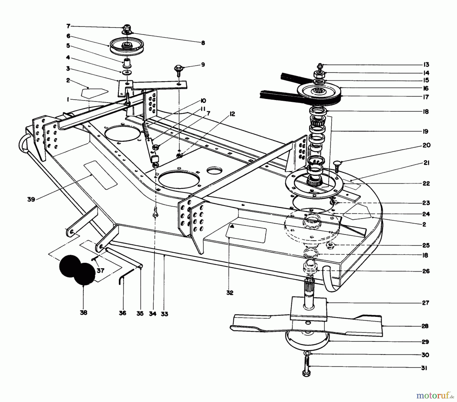  Toro Neu Mowers, Deck Assembly Only 30544 (120) - Toro 44