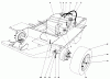 Toro 30555 (200) - 52" Side Discharge Mower, Groundsmaster 200 Series, 1984 (4000001-4999999) Ersatzteile GAS TANK AND AXLE ASSEMBLY