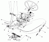 Toro 30555 (200) - 52" Side Discharge Mower, Groundsmaster 200 Series, 1984 (4000001-4999999) Ersatzteile PEDALS AND STEERING WHEEL ASSEMBLY