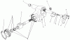 Toro 30555 (200) - 52" Side Discharge Mower, Groundsmaster 200 Series, 1984 (4000001-4999999) Ersatzteile STEERING GEAR ASSEMBLY NO. 41-8820
