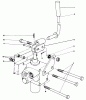 Toro 30555 (200) - 52" Side Discharge Mower, Groundsmaster 200 Series, 1984 (4000001-4999999) Ersatzteile VALVE AND LEVER ASSEMBLY