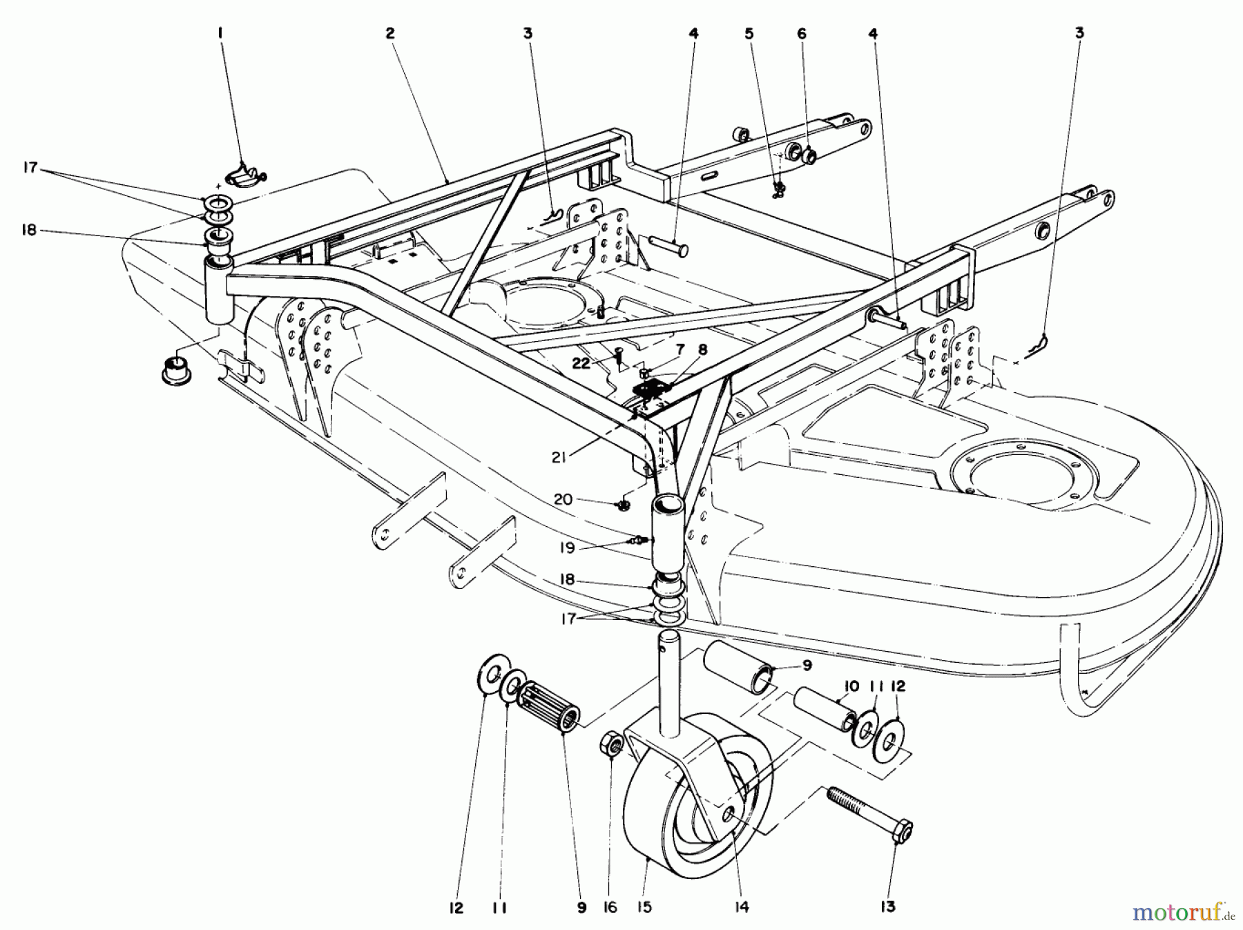 Toro Neu Mowers, Deck Assembly Only 30555 (200) - Toro 52
