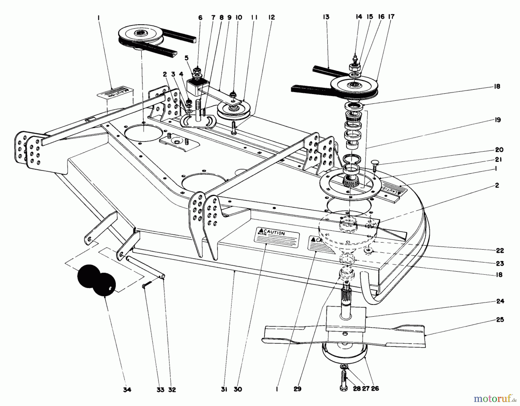 Toro Neu Mowers, Deck Assembly Only 30555 (200) - Toro 52