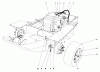 Toro 30555 (200) - 52" Side Discharge Mower, Groundsmaster 200 Series, 1985 (5000001-5999999) Ersatzteile GAS TANK AND AXLE ASSEMBLY
