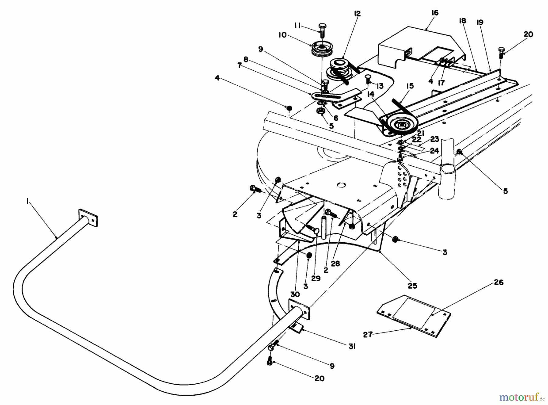Toro Neu Mowers, Deck Assembly Only 30555 (200) - Toro 52