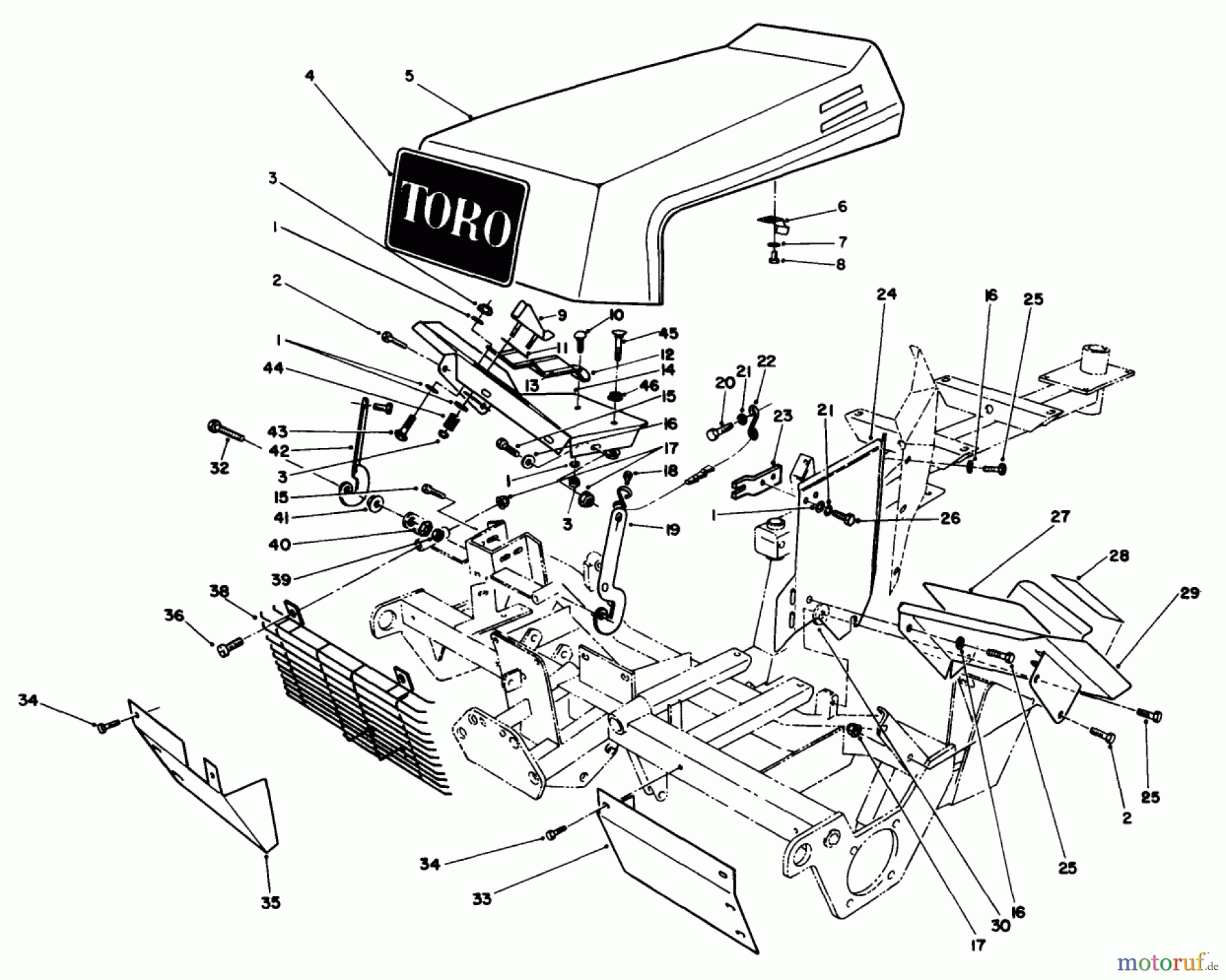 Toro Neu Mowers, Deck Assembly Only 30555 (200) - Toro 52