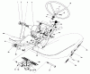 Toro 30555 (200) - 52" Side Discharge Mower, Groundsmaster 200 Series, 1985 (5000001-5999999) Ersatzteile PEDALS AND STEERING WHEEL ASSEMBLY
