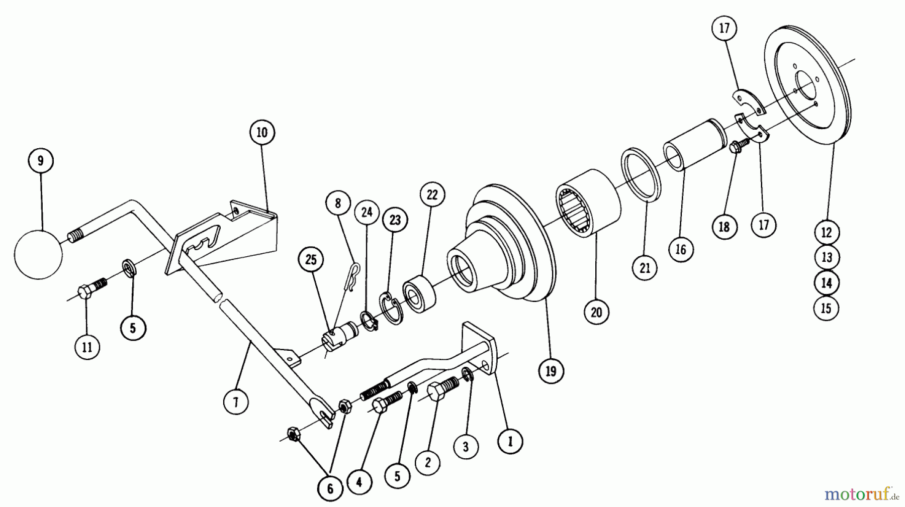 Toro Neu Accessories PT-6 - Toro PTO Kit, Tractor, 1966 POWER TAKE-OFF PT-6 PARTS LIST