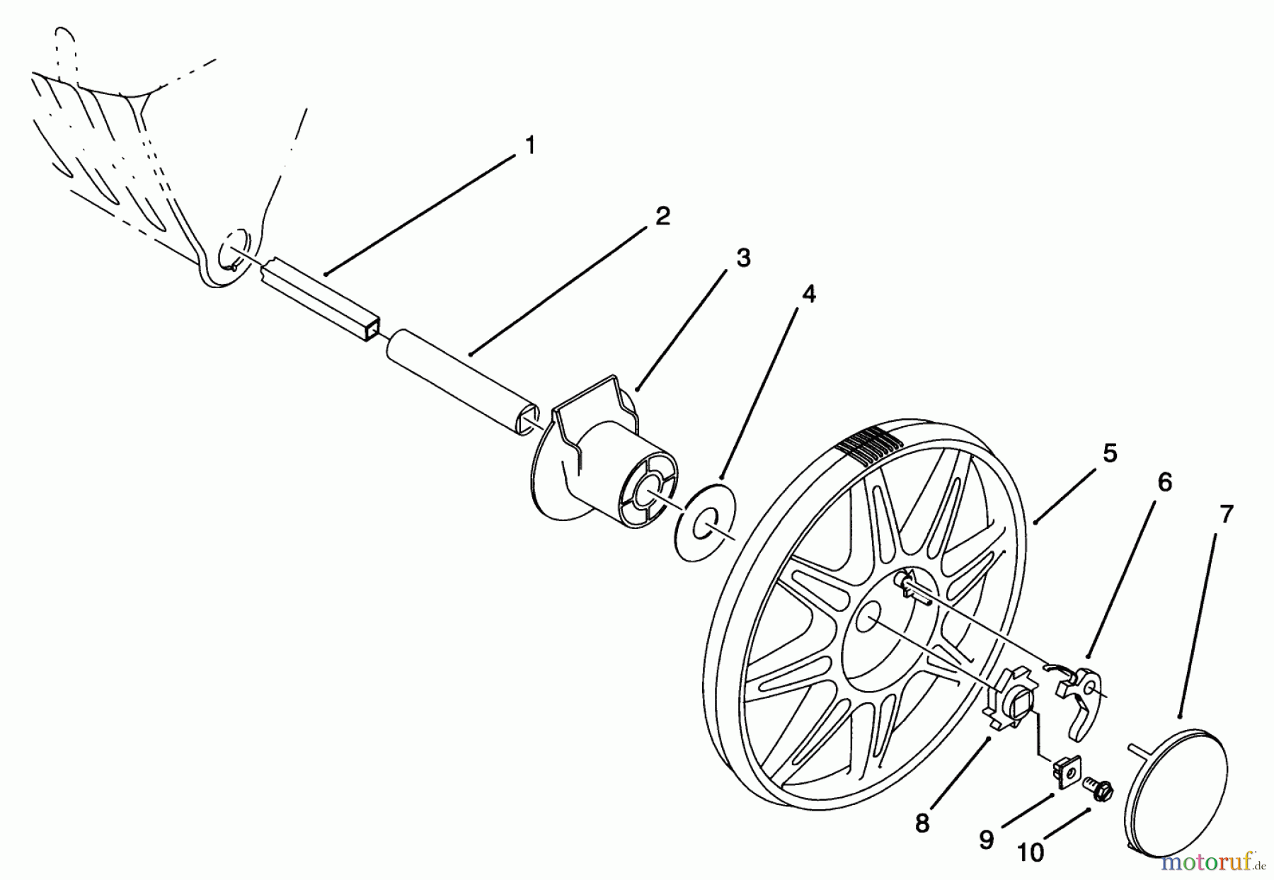 Toro Neu Accessories 52070 - Toro Mow & Feed Fertilizer Spreader, 1994 (49000001-49999999) WHEEL ASSEMBLY