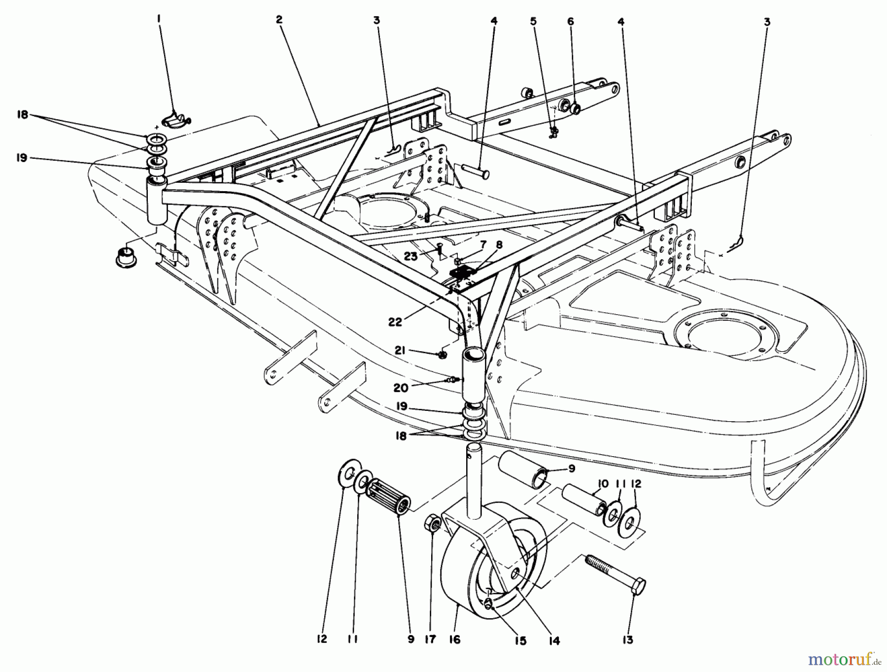 Toro Neu Mowers, Deck Assembly Only 30555 (200) - Toro 52