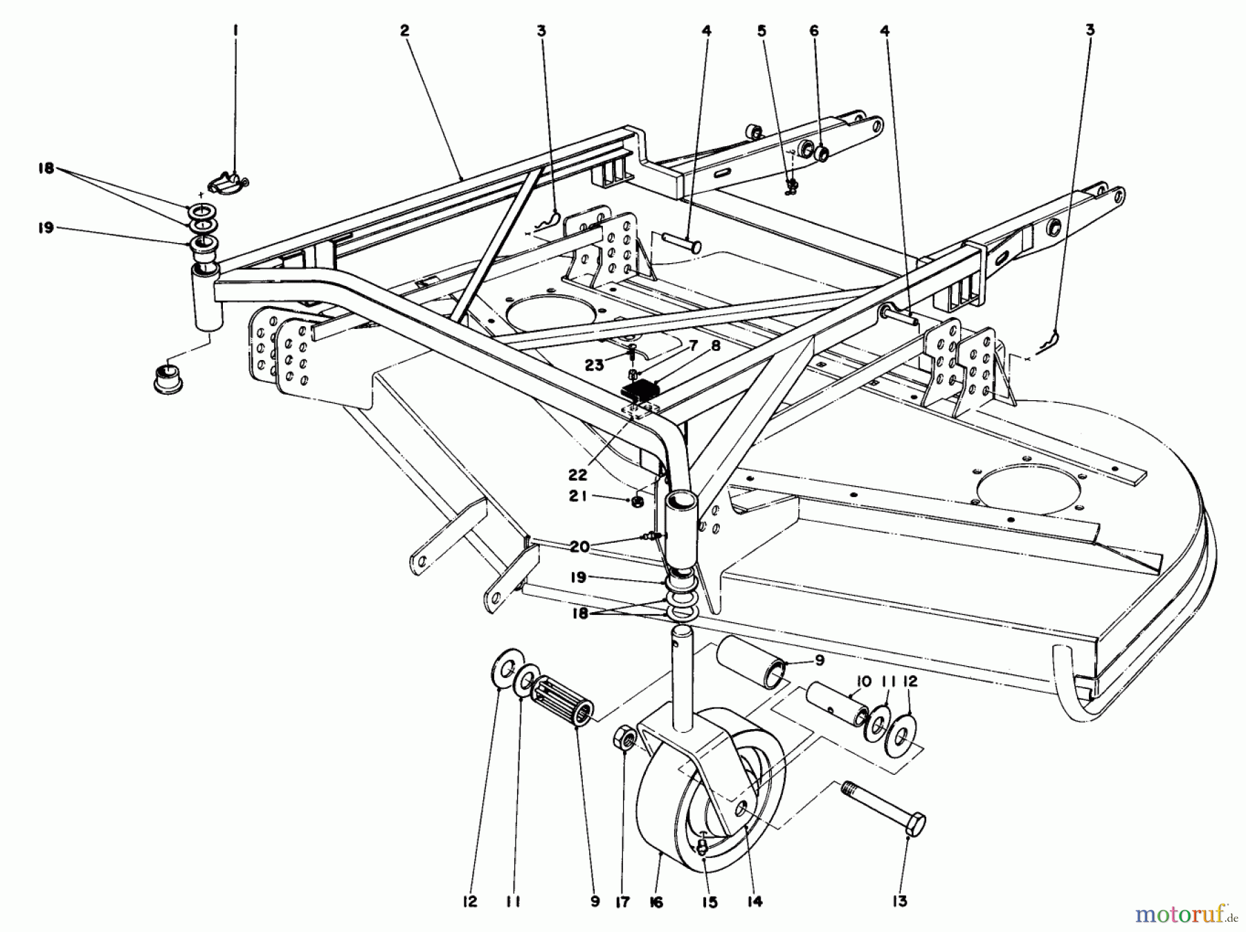 Toro Neu Mowers, Deck Assembly Only 30562 (200) - Toro 62
