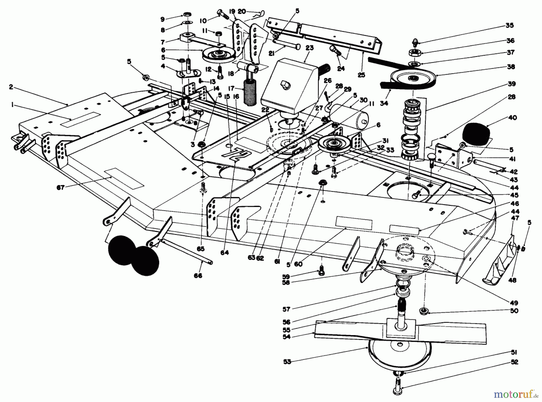 Toro Neu Mowers, Deck Assembly Only 30562 (200) - Toro 62