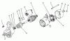 Toro 30575 - 72" Side Discharge Mower, 1987 (700001-799999) Ersatzteile ENGINE, ONAN MODEL NO. B48G-GA020 TYPE NO. 4348G STARTER MOTOR