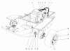Toro 30575 - 72" Side Discharge Mower, 1987 (700001-799999) Ersatzteile GAS TANK AND AXLE ASSEMBLY
