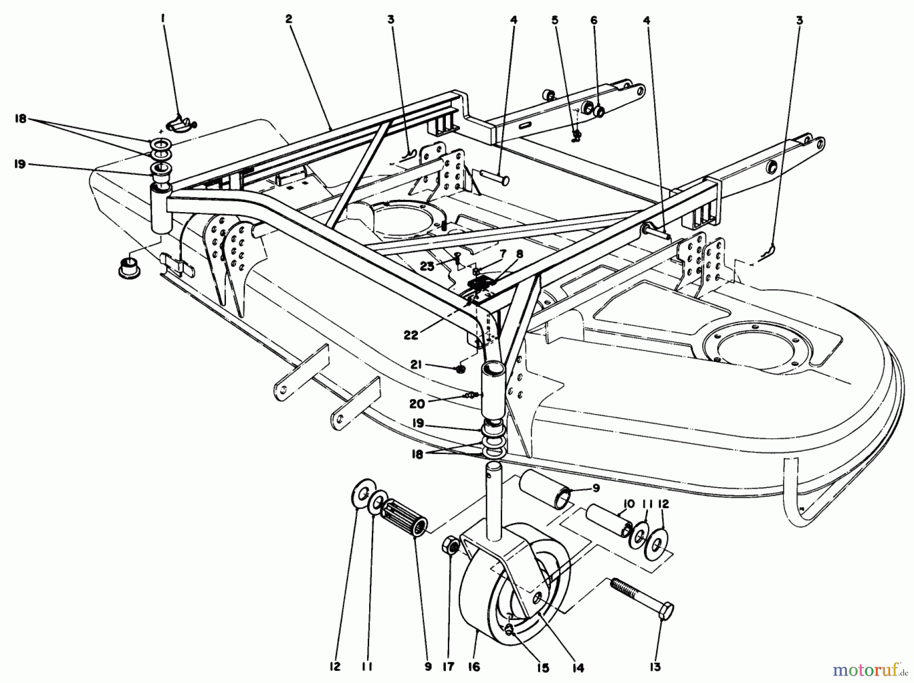 Toro Neu Mowers, Deck Assembly Only 30555 (200) - Toro 52