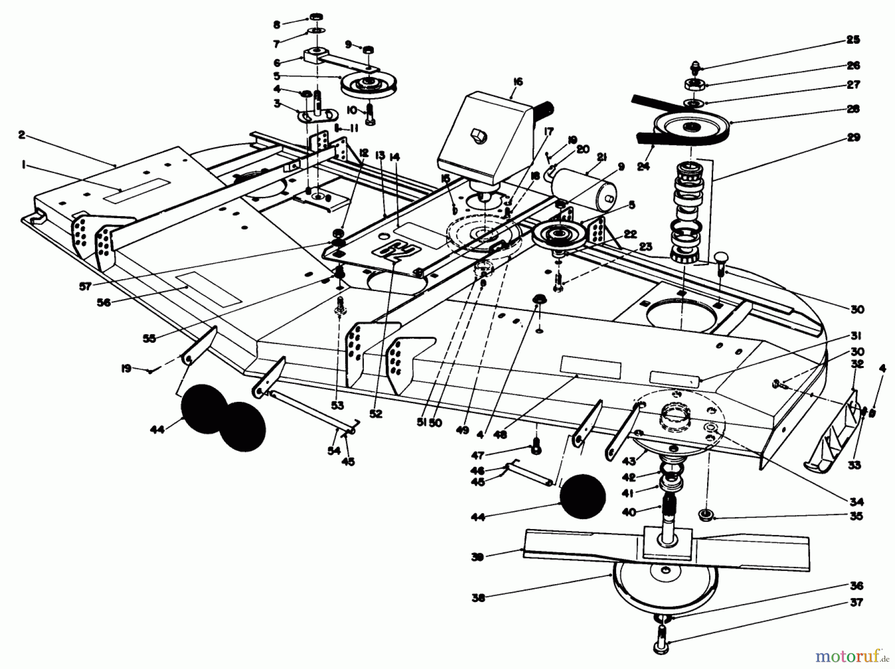 Toro Neu Mowers, Deck Assembly Only 30555 (200) - Toro 52
