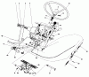 Toro 30555 (200) - 52" Side Discharge Mower, Groundsmaster 200 Series, 1988 (8000001-8999999) Ersatzteile PEDALS AND STEERING WHEEL ASSEMBLY