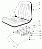 Toro 30555 (200) - 52" Side Discharge Mower, Groundsmaster 200 Series, 1988 (8000001-8999999) Ersatzteile STANDARD SEAT KIT MODEL NO. 30764