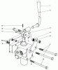Toro 30555 (200) - 52" Side Discharge Mower, Groundsmaster 200 Series, 1988 (8000001-8999999) Ersatzteile VALVE AND LEVER ASSEMBLY