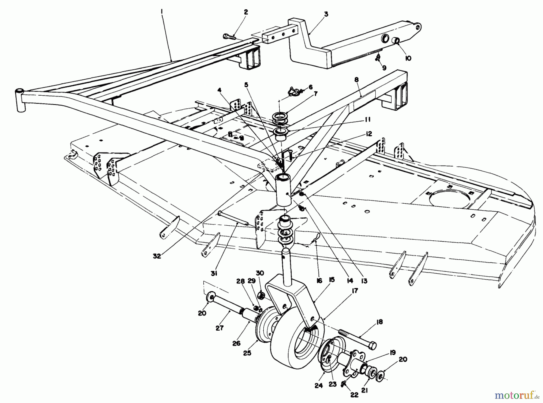 Toro Neu Mowers, Deck Assembly Only 30555 (200) - Toro 52