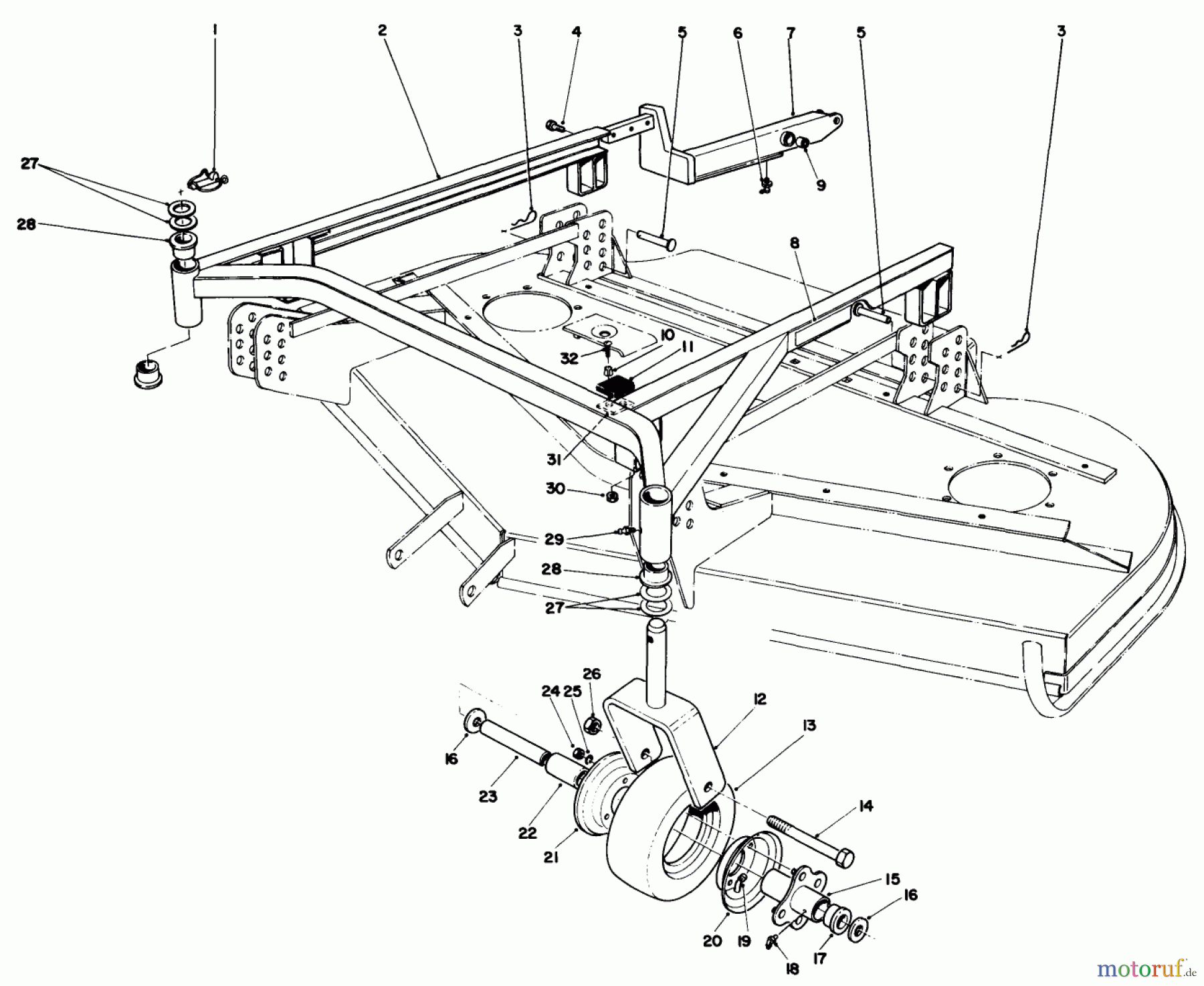 Toro Neu Mowers, Deck Assembly Only 30555 (200) - Toro 52