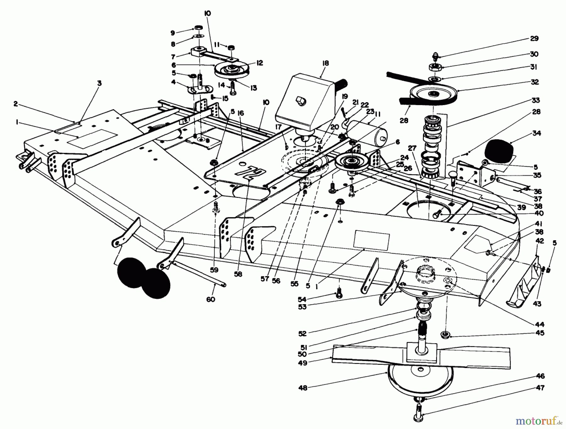  Toro Neu Mowers, Deck Assembly Only 30575 - Toro 72