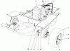 Toro 30555 (200) - 52" Side Discharge Mower, Groundsmaster 200 Series, 1989 (SN 90001-99999) Ersatzteile GAS TANK AND AXLE ASSEMBLY
