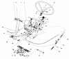Toro 30555 (200) - 52" Side Discharge Mower, Groundsmaster 200 Series, 1989 (SN 90001-99999) Ersatzteile PEDALS AND STEERING WHEEL ASSEMBLY