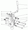 Toro 30555 (200) - 52" Side Discharge Mower, Groundsmaster 200 Series, 1989 (SN 90001-99999) Ersatzteile VALVE AND LEVER ASSEMBLY