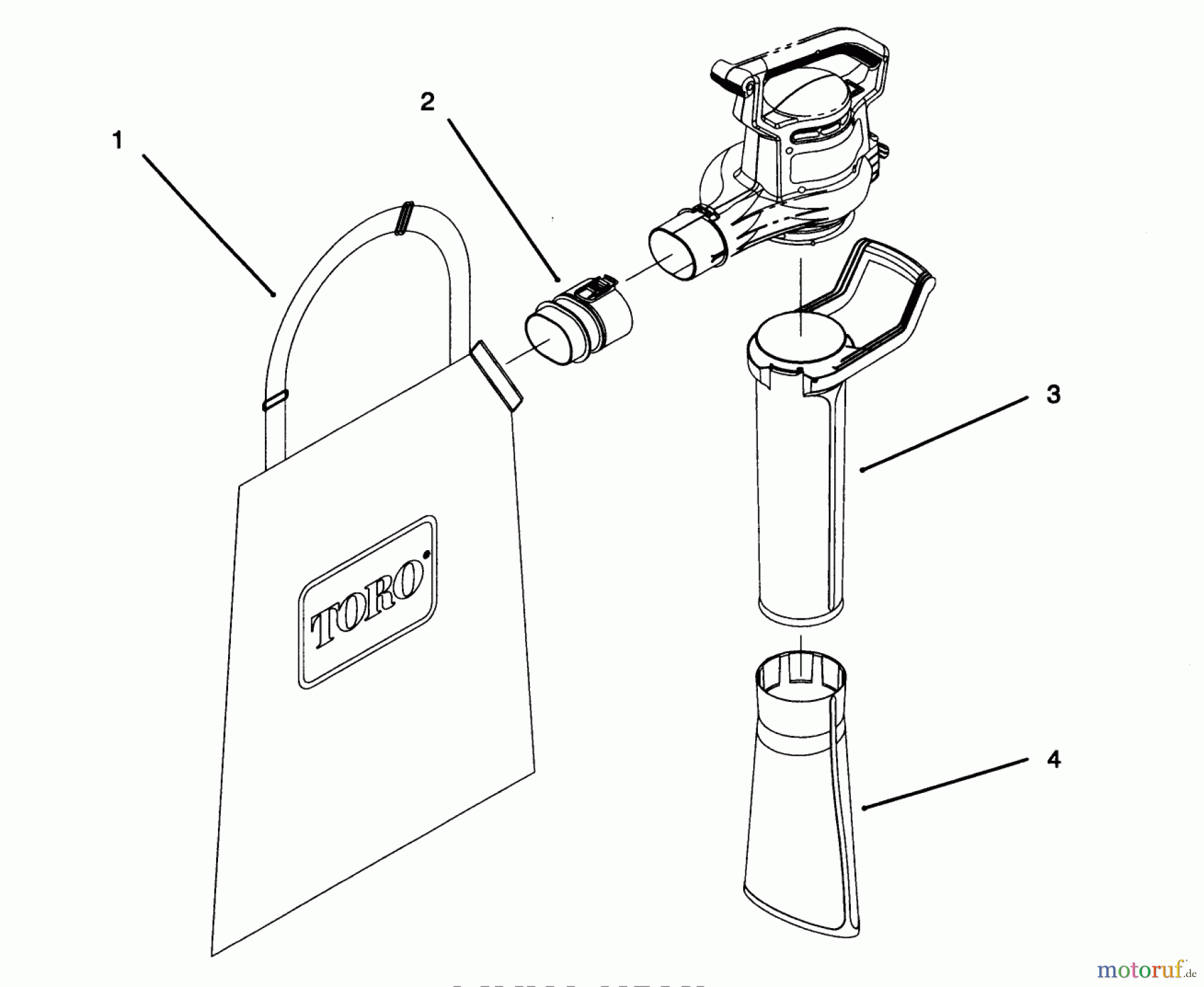 Toro Neu Accessories, Blower/Vacuum/Chipper/Shredder 51541 - Toro Blower Vacuum Bag Kit, 1995 (59000001-59999999) FIRST PAGE