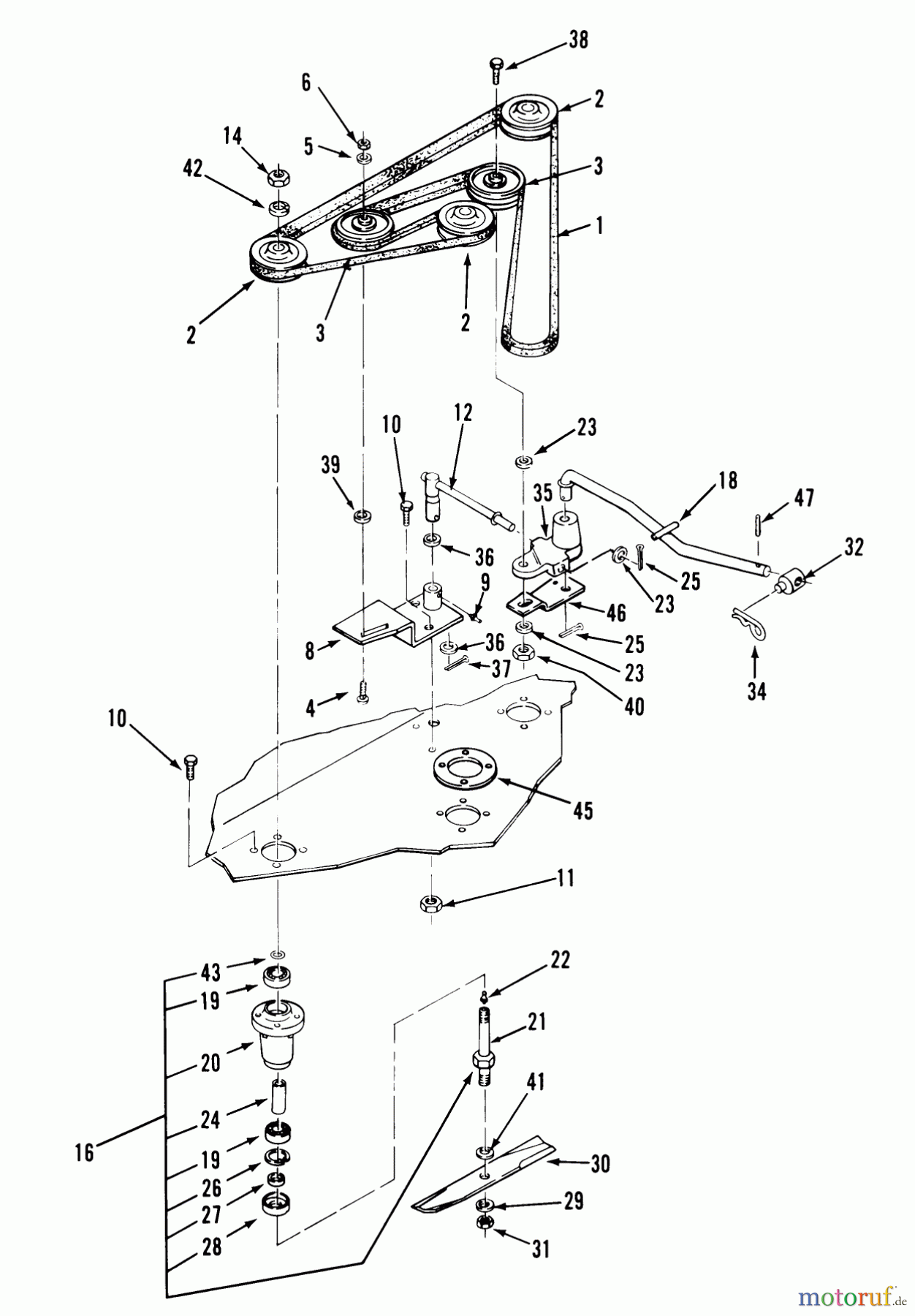 Toro Neu Mowers, Deck Assembly Only 35-36RL02 - Toro 36